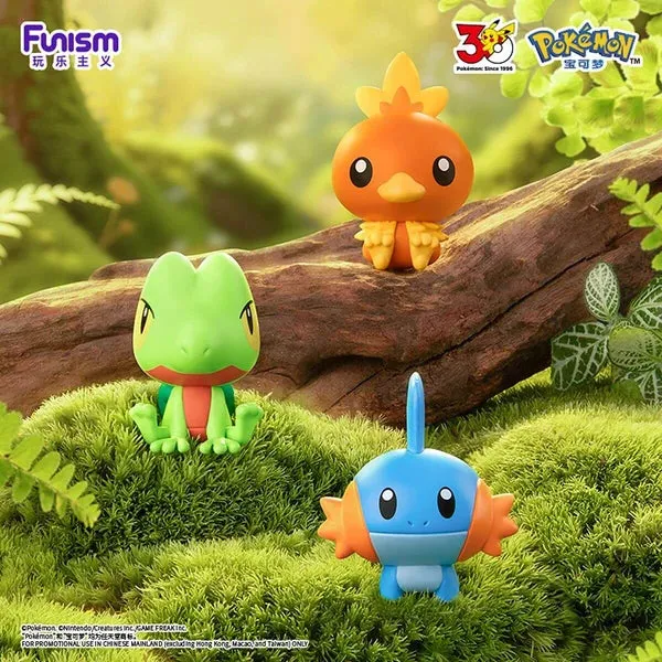 Pokemon 30th Palmsize Wonders First Partner Starter Series Blind Box - 1 Unidade Aleatória (3 Figuras)